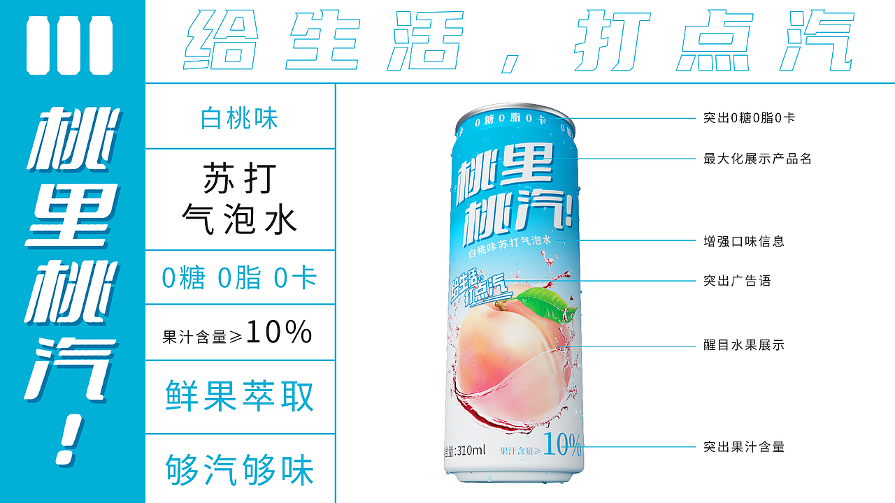 气泡水包装设计，饮料饮品包装设计，水果味，桃味汽水（图ZMzYwODc3MTcy） - 包装 - 站酷设计师常寻设计原创素材 - 站酷ZCOOL