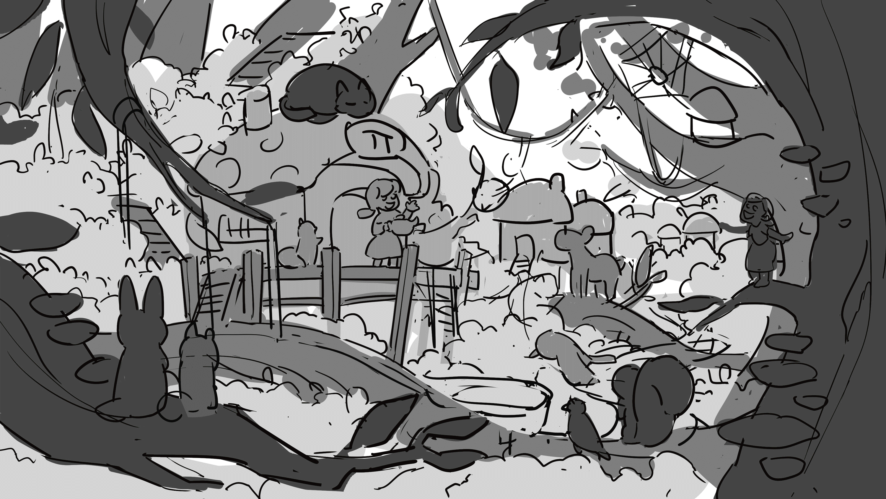 茶园派对（图ZMzM4ODUzMjQ0） - 艺术插画 - 站酷设计师Nako菜子原创素材 - 站酷ZCOOL