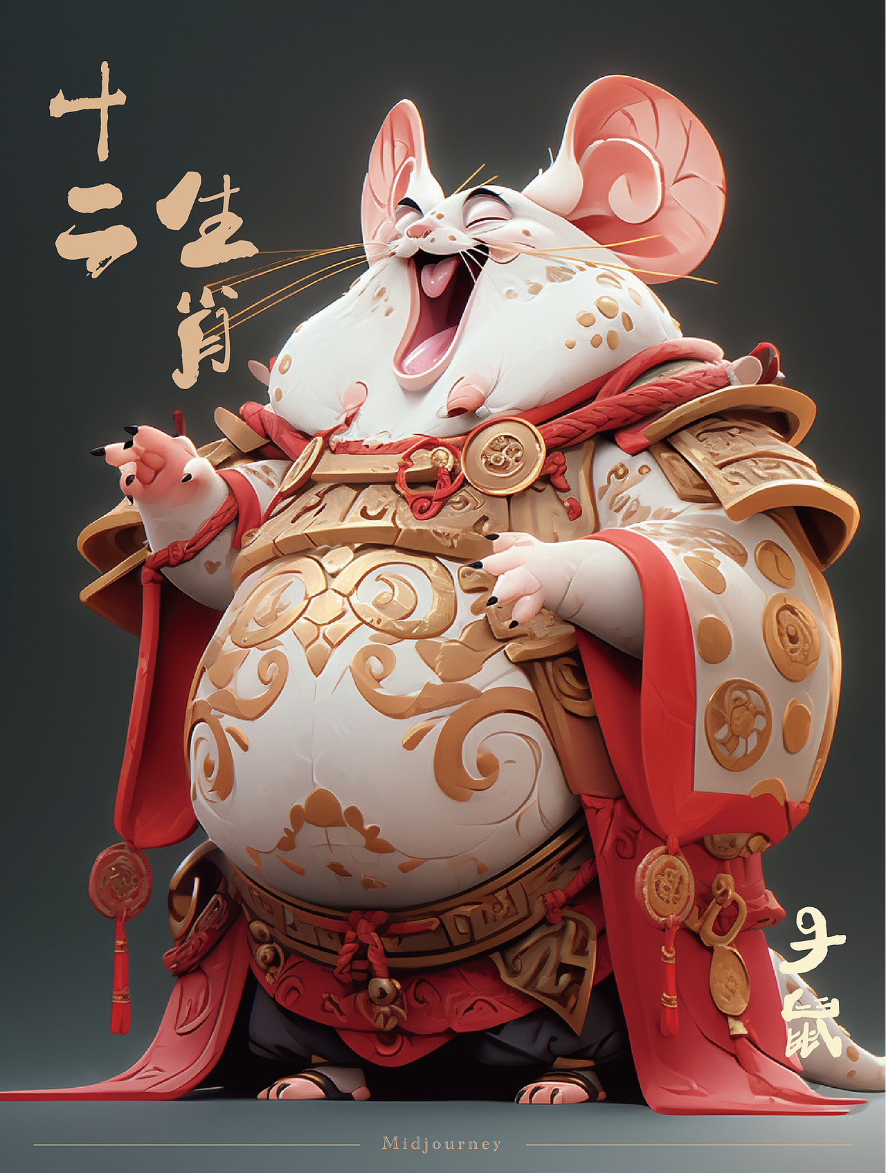 Midjourney 练习 ｜ 十二生肖（图ZMzQyNzQ0NTYw） - 图案 - 站酷设计师草莓园原创素材 - 站酷ZCOOL