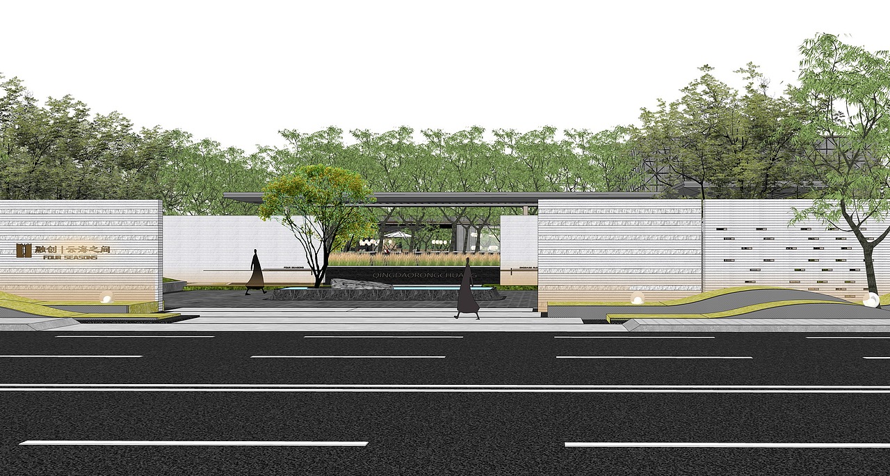 融创云海之间示范区景观SU模型下载