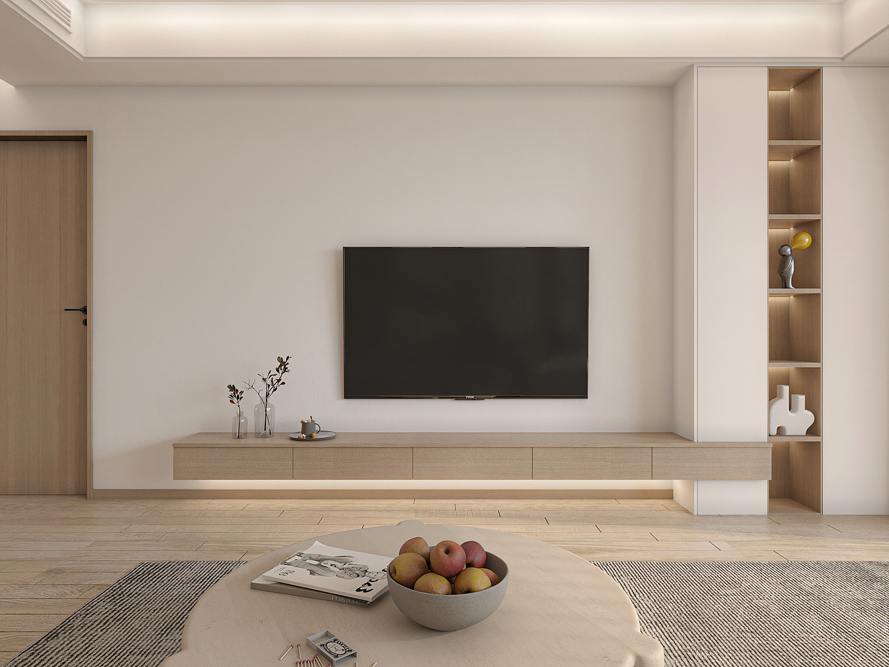 原木奶茶风小家装设计