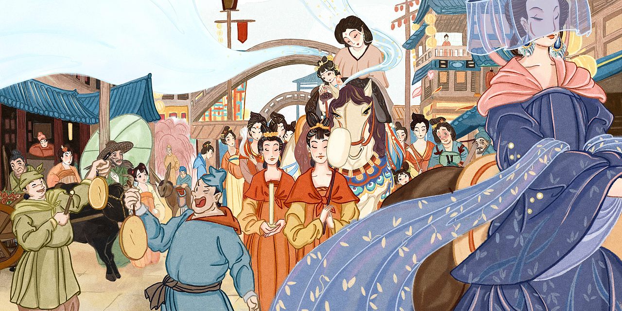 背后何所见?珠压腰衱稳称身。