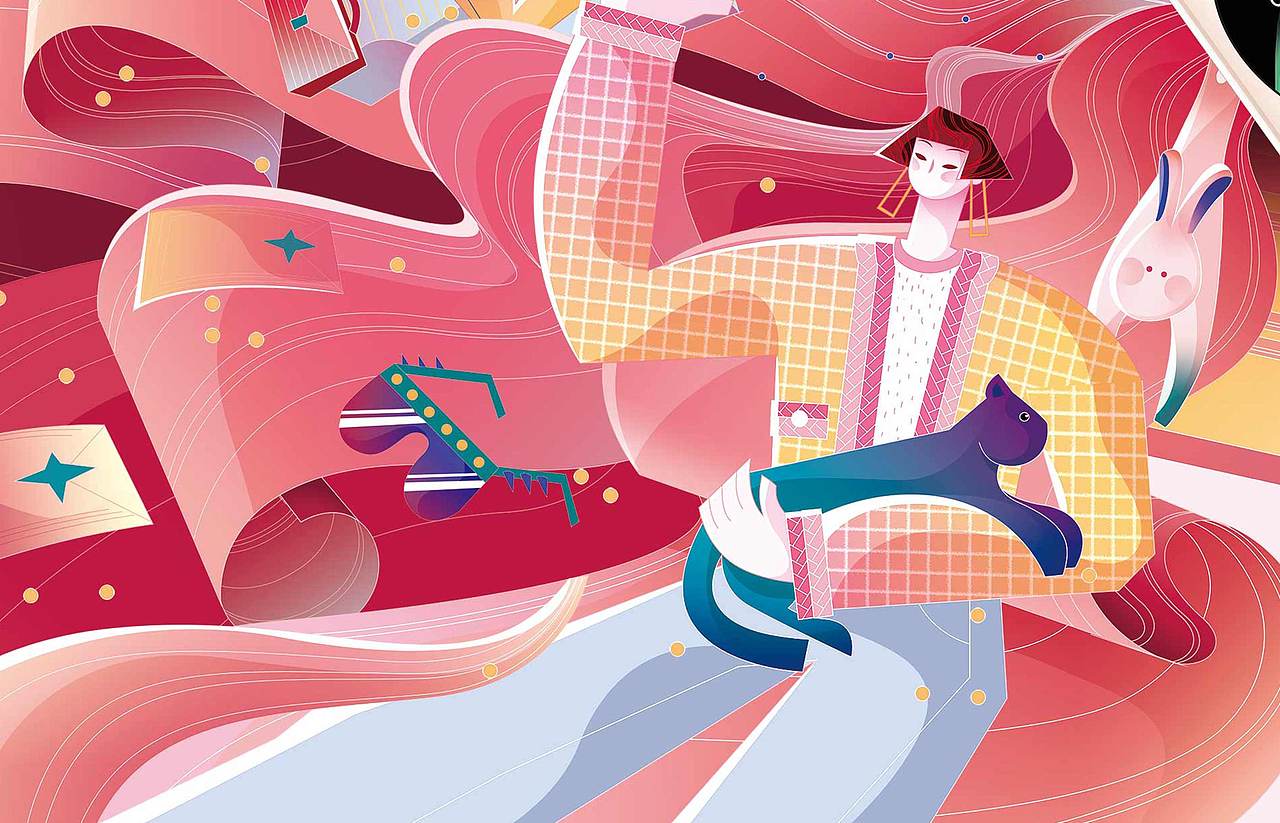 华为2023新年插画《小折叠篇》（图ZMzI3MzcwOTcy） - 商业插画 - 站酷设计师毛赵原创素材 - 站酷ZCOOL