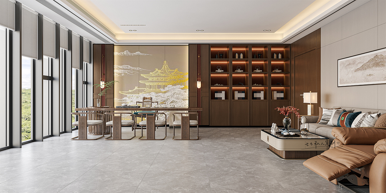 极具东方韵味的时尚中式办公空间