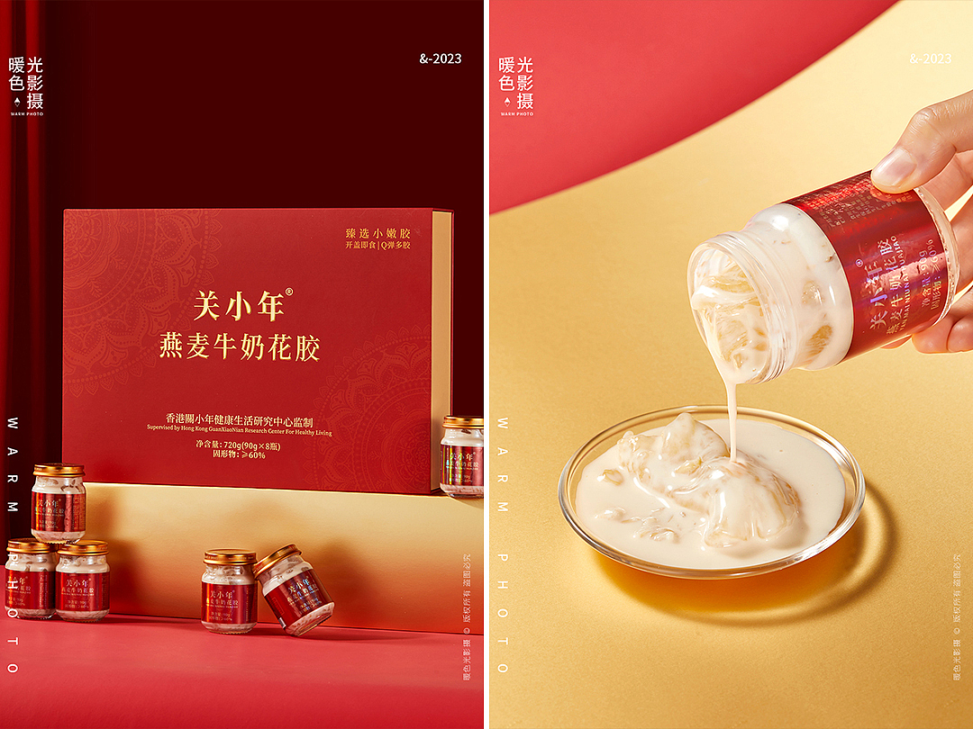 产品拍摄 礼盒  燕麦牛奶花胶  年货