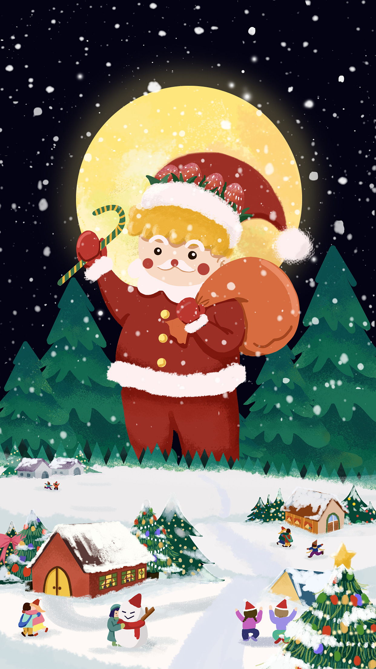 圣诞插画 海报 运营闪屏