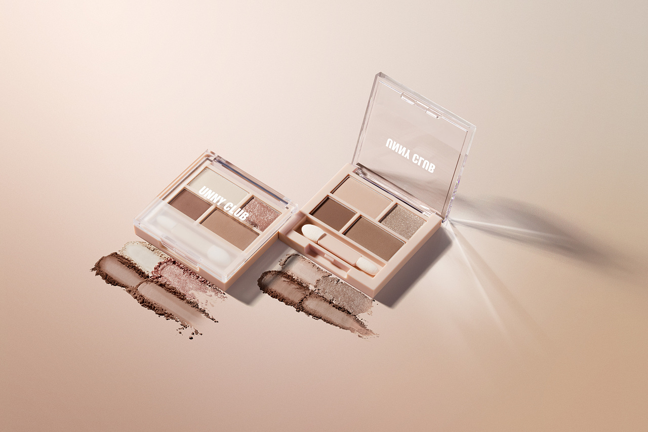 秋暮冬初极简主义眼影质地/静物拍摄