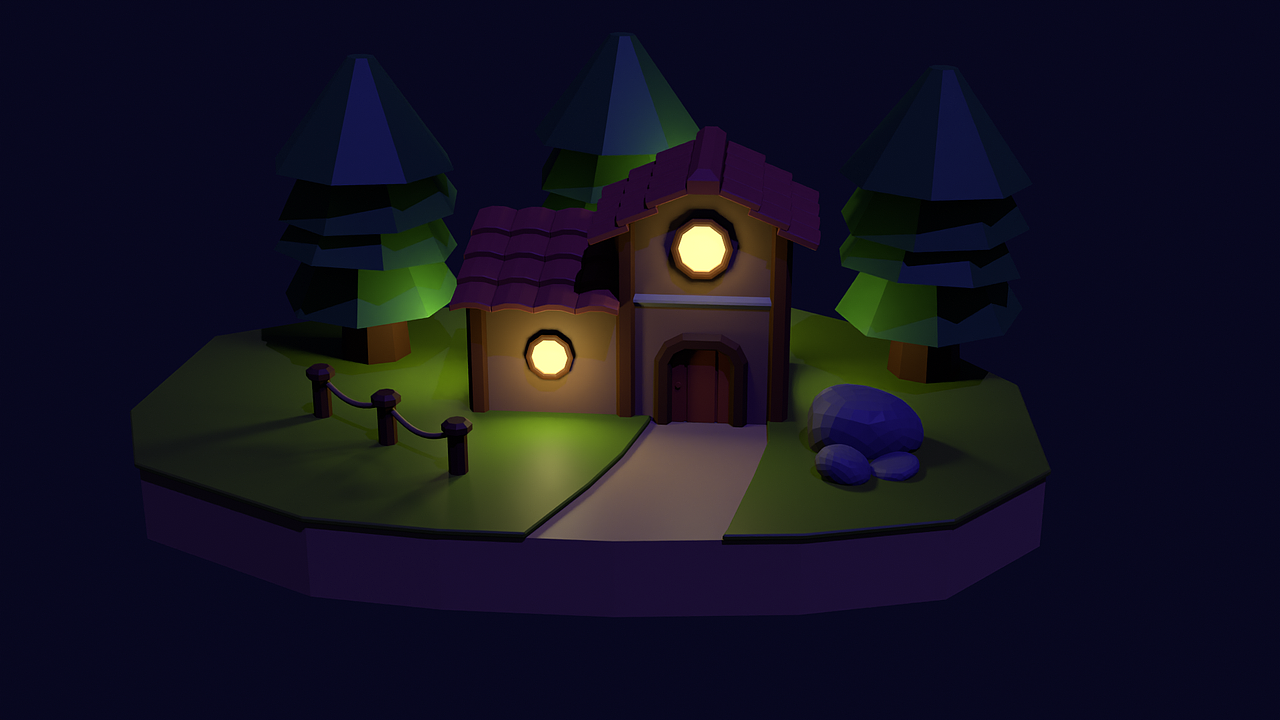 Blender小练习——小木屋（图ZMzAxMzUwNjI0） - 场景 - 站酷设计师Y1zzy原创素材 - 站酷ZCOOL