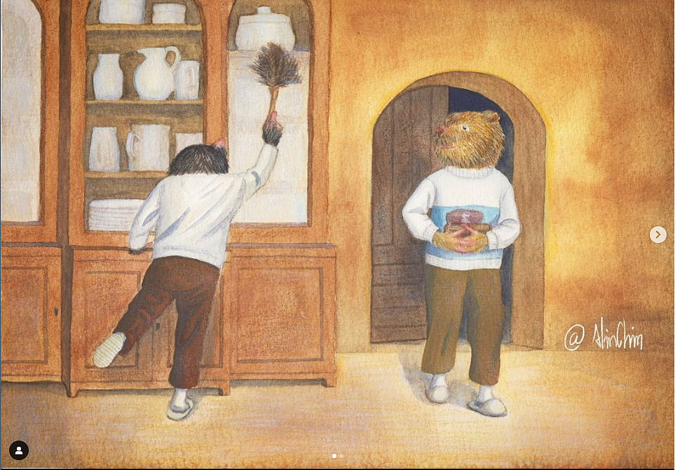 打扫 & 颂歌（图ZMzA4MDQ1MDg0） - 创作习作 - 站酷设计师插画师Sijt簿簏棵原创素材 - 站酷ZCOOL