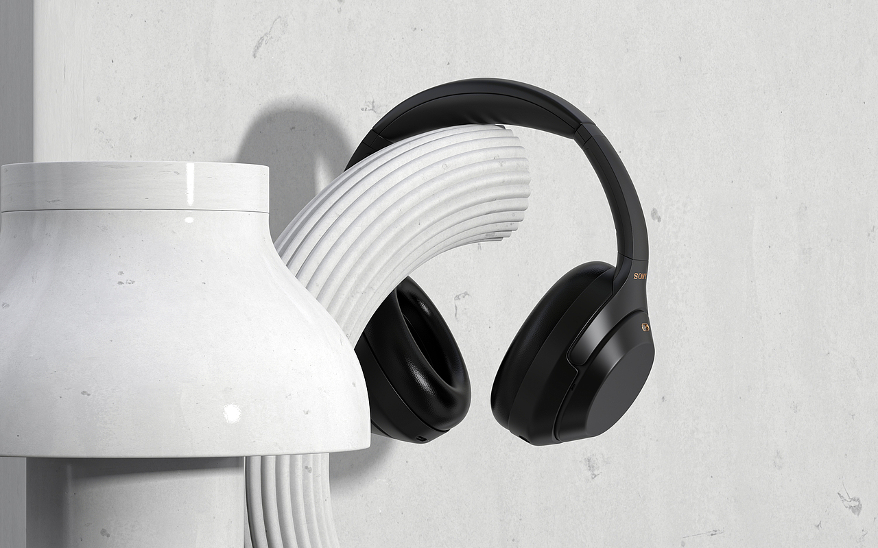 一组耳机渲染练习