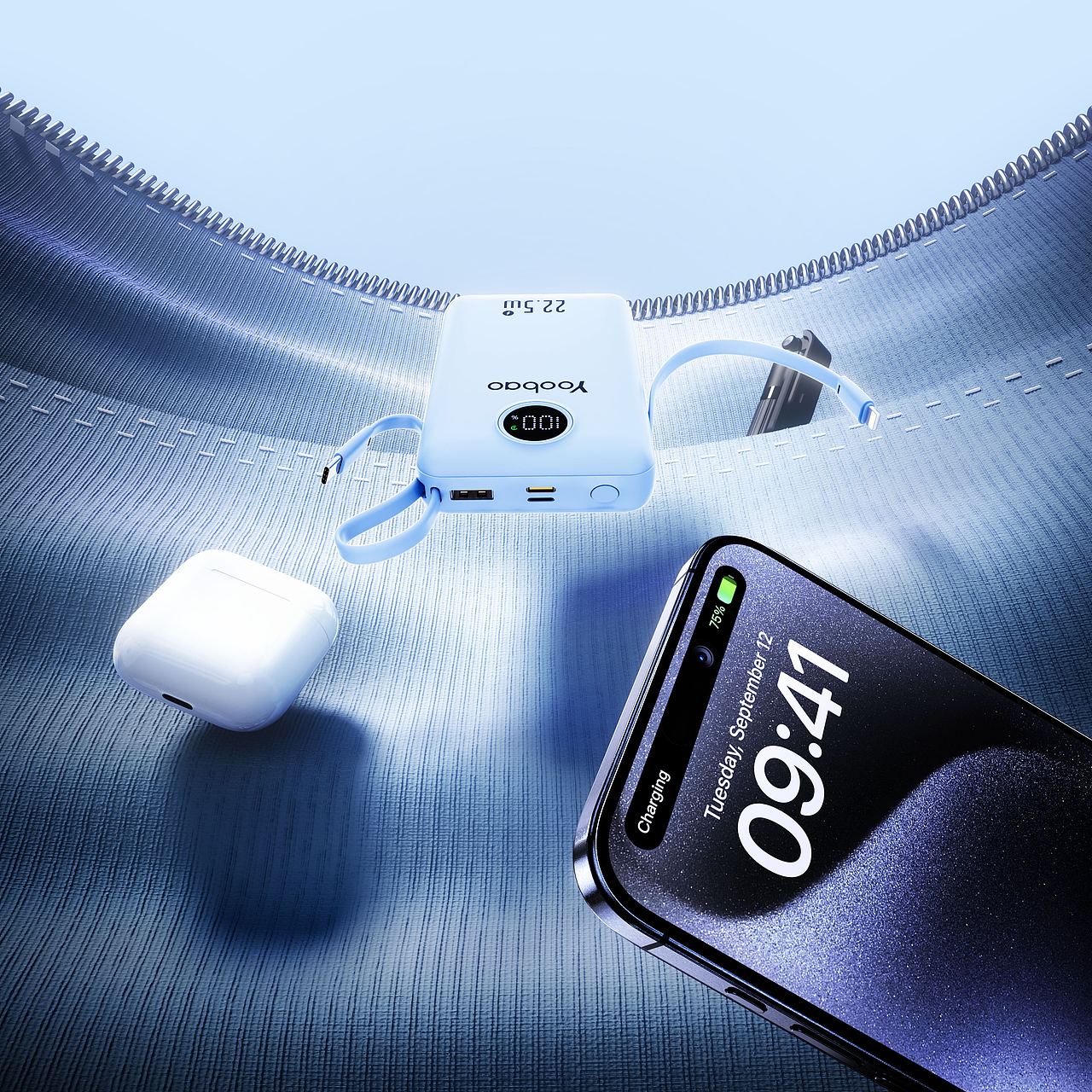 十二月渲染节选丨充电宝、快充头、雪景、岩石、飞机