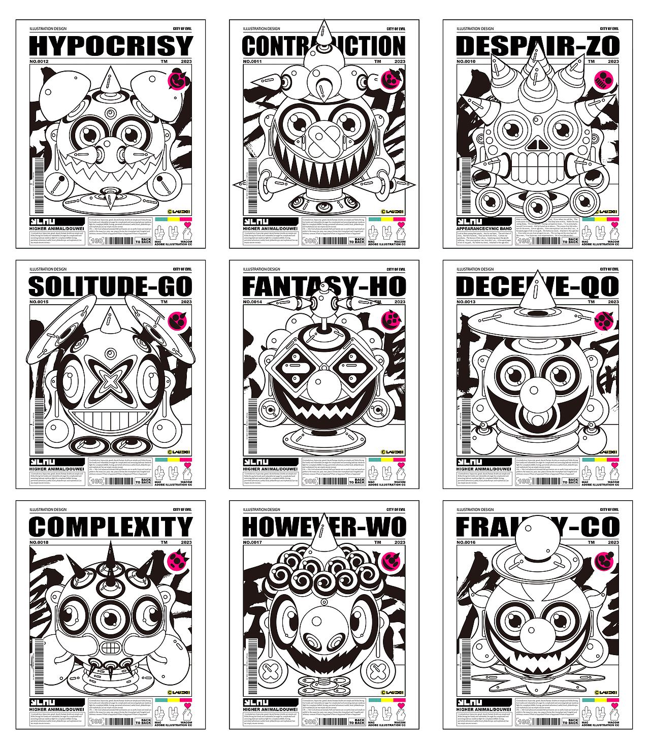 CITY OF EVIL（图ZMzQzMTAyNjI0） - 新锐潮流插画 - 站酷设计师LAU丶一乂刂原创素材 - 站酷ZCOOL