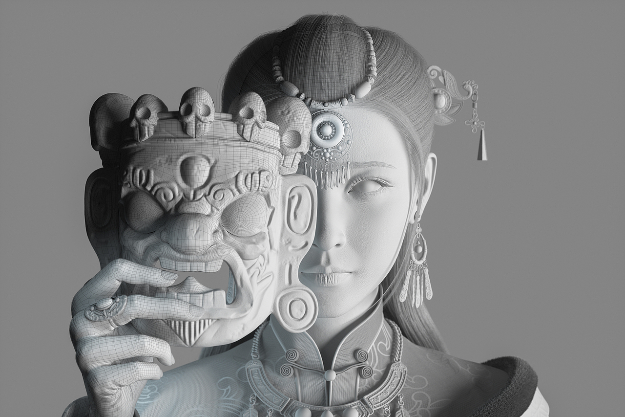 羌姆面具（图ZMzIzNTk1MDg0） - 人物/生物 - 站酷设计师武丞相原创素材 - 站酷ZCOOL