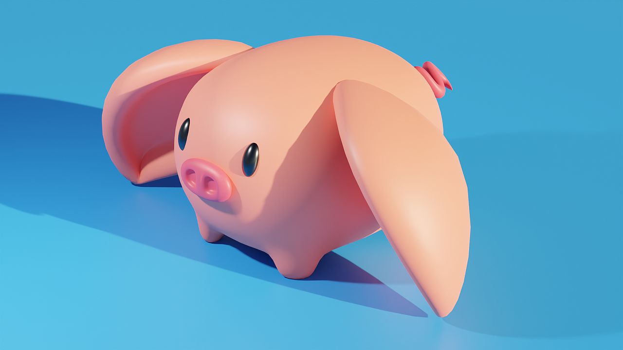 Blender打卡二 小猪猪（图ZMzMzOTg2MDI0） - 产品 - 站酷设计师鱼儿得水原创素材 - 站酷ZCOOL