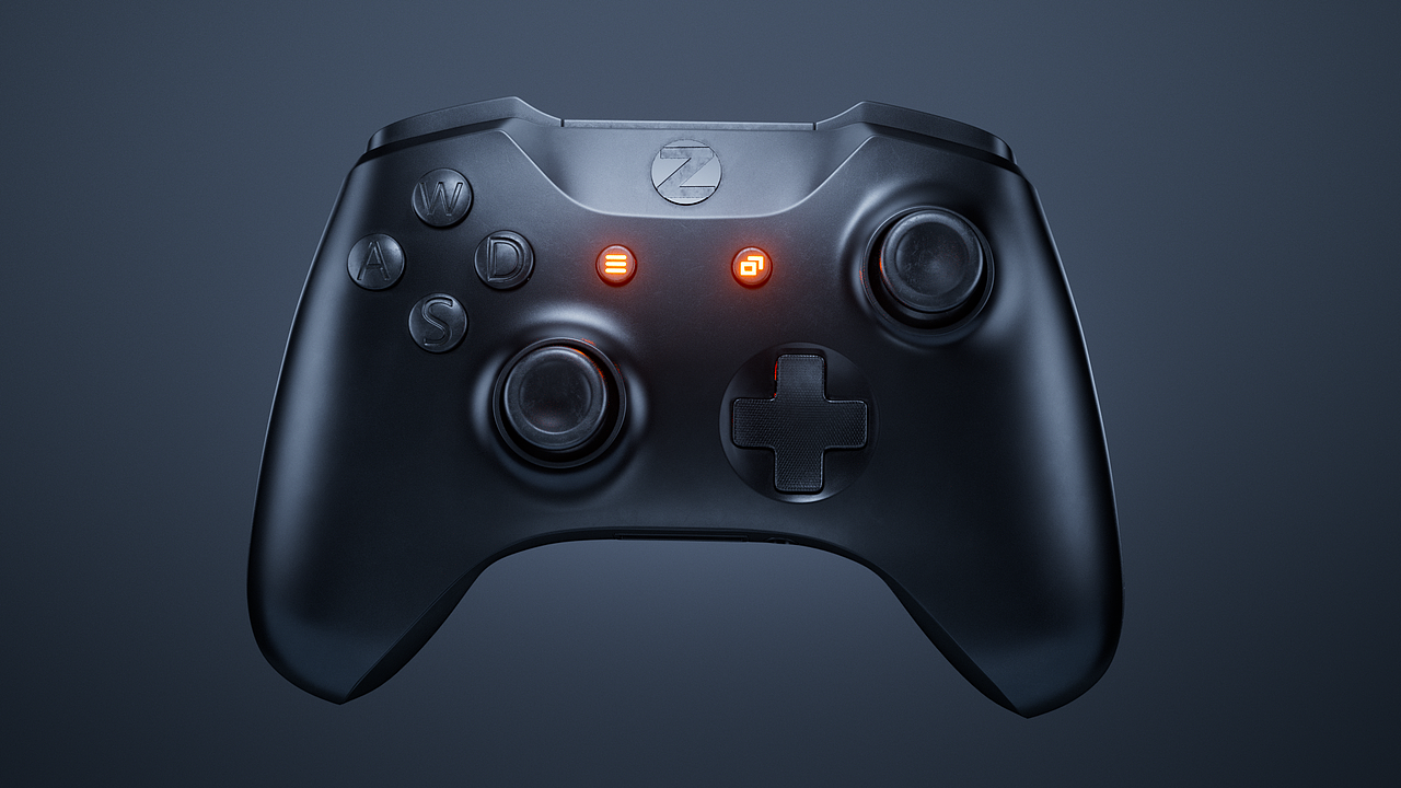 游戏手柄 暗调打光