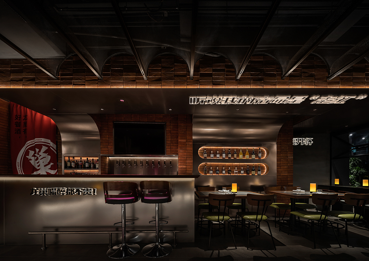 深圳餐厅设计,龙巢餐酒馆:日餐夜酒,生活变奏