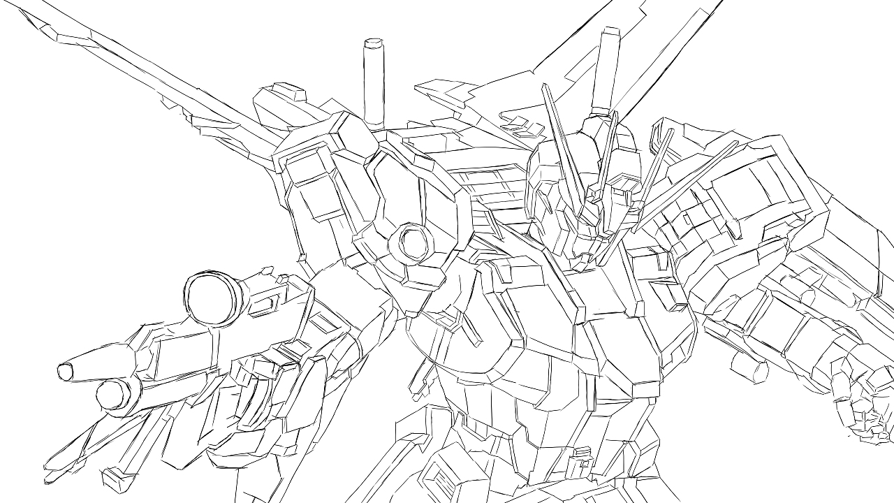 高达插画练习（图ZMzQyNDI1Njky） - 创作习作 - 站酷设计师慢一D原创素材 - 站酷ZCOOL