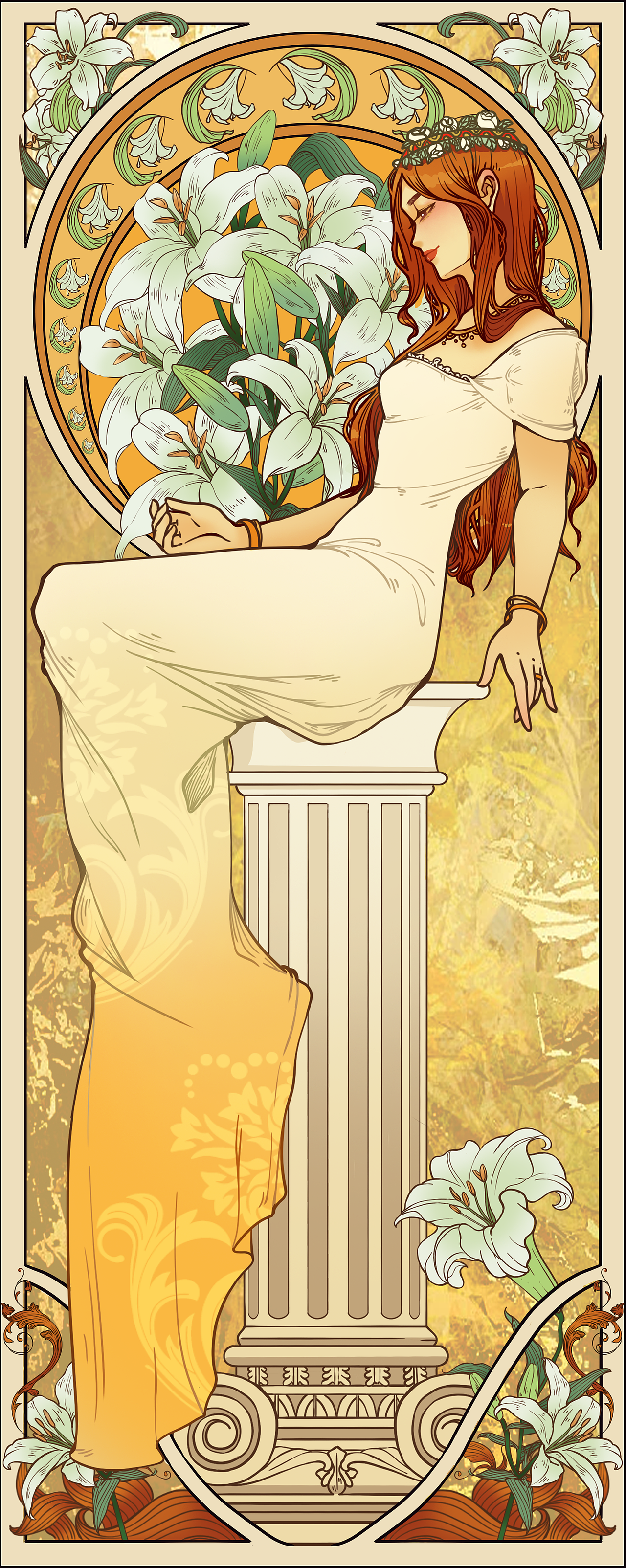 婚礼易拉宝插画