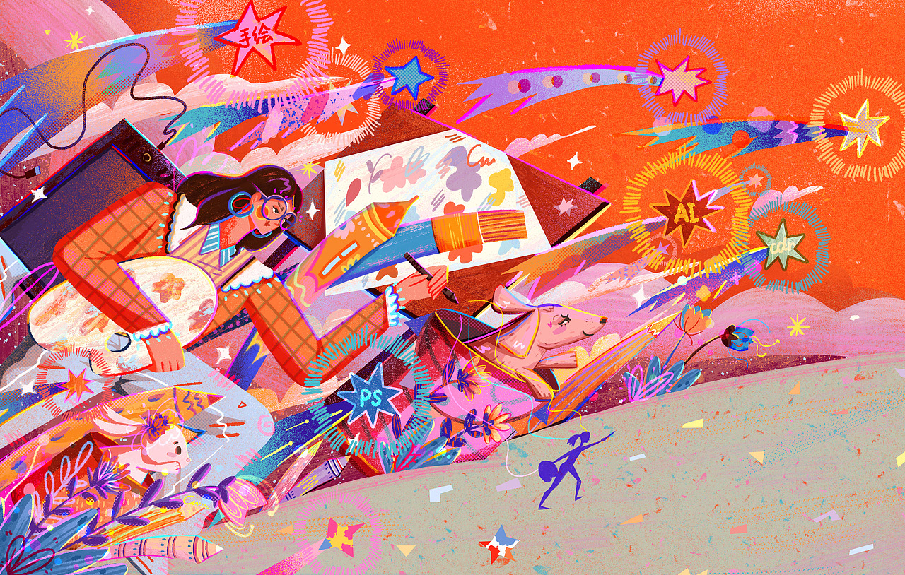 作品集封面（圖ZMzUxNDM2MDU2） - 商業(yè)插畫 - 站酷設(shè)計師卡羽桃原創(chuàng)素材 - 站酷ZCOOL