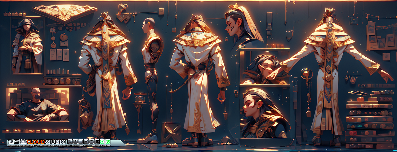 AI原画二次元古典动画风格