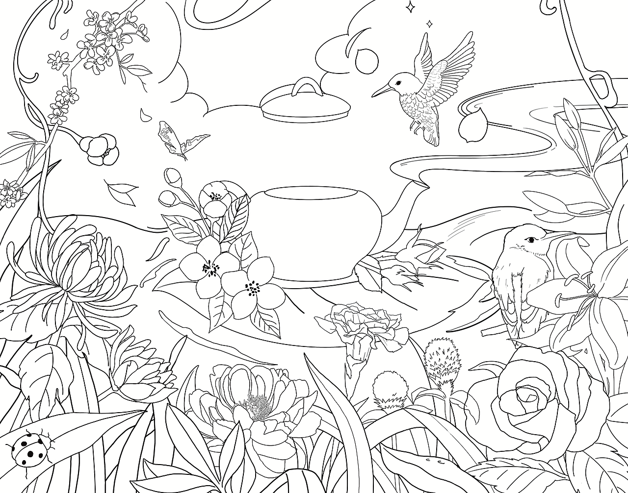 Flowering Tea丨花茶插画包装设计