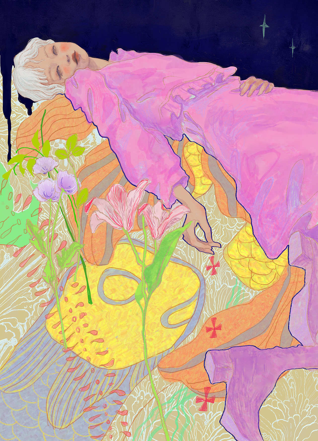 梦（图ZMzQ3NTgwMDQ0） - 艺术插画 - 站酷设计师YINYIN音音原创素材 - 站酷ZCOOL