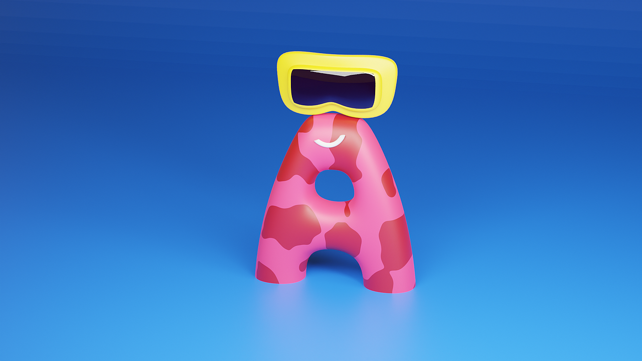 Blender春日创作打卡挑战-字母A（图ZMzQzNTY1Mzc2） - 其他三维 - 站酷设计师福恩fuen原创素材 - 站酷ZCOOL