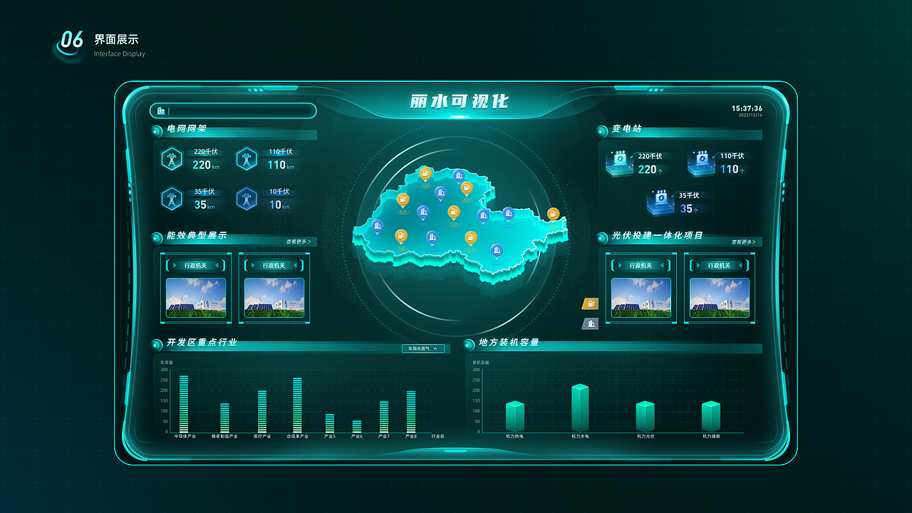 智慧电力可视化大屏管理系统（图ZMzU5MDIwMjIw） - 交互/UE - 站酷设计师梧昂_原创素材 - 站酷ZCOOL