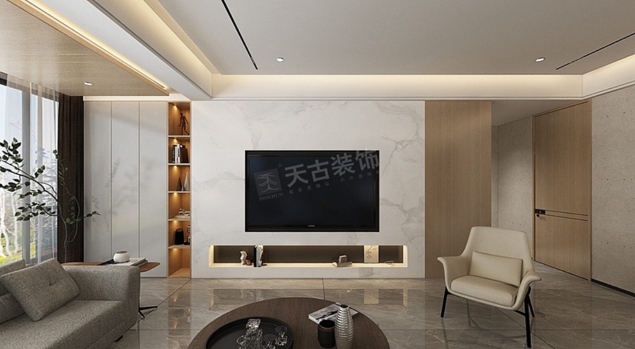 北大资源紫境府装修案例,现代简约顶跃户型设计效果图（图ZMzAyMDEyOTA4） - 家装设计 - 站酷设计师天古装饰设计师T原创素材 - 站酷ZCOOL