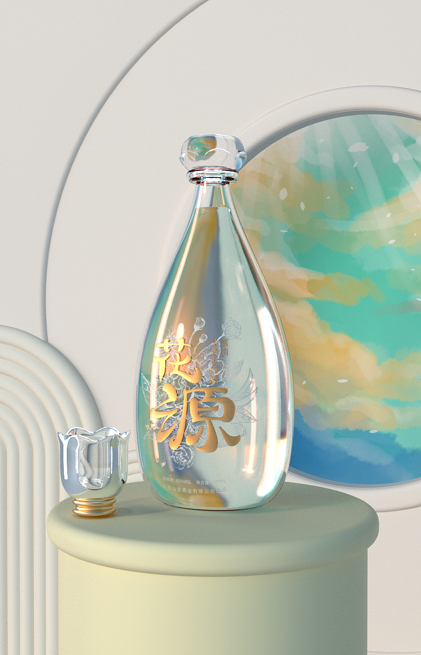 花源清香酒礼盒包装（图ZMzM1NzU4MzA4） - 包装 - 站酷设计师明明喜爱原创素材 - 站酷ZCOOL