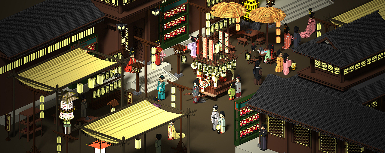 Magicavoxel-云之羽-晴雅集（图ZMzU0NTkyODMy） - 动画/影视 - 站酷设计师大明十四弟原创素材 - 站酷ZCOOL