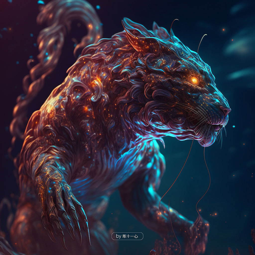 【Midjourney】迷幻之妖 oc渲染（图ZMzI3NjM4MTAw） - AI作品 - 站酷设计师陈十一心SD原创素材 - 站酷ZCOOL