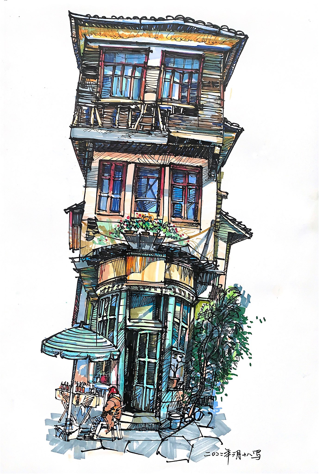 马克笔淡彩（图ZMzQ5NTY0NDE2） - 绘画 - 站酷设计师David老张原创素材 - 站酷ZCOOL