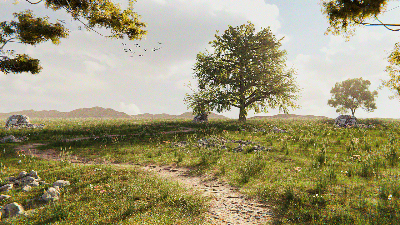 Blender自然场景练习（图ZMzU2MTYwODE2） - 场景 - 站酷设计师现场的那支麦克风原创素材 - 站酷ZCOOL
