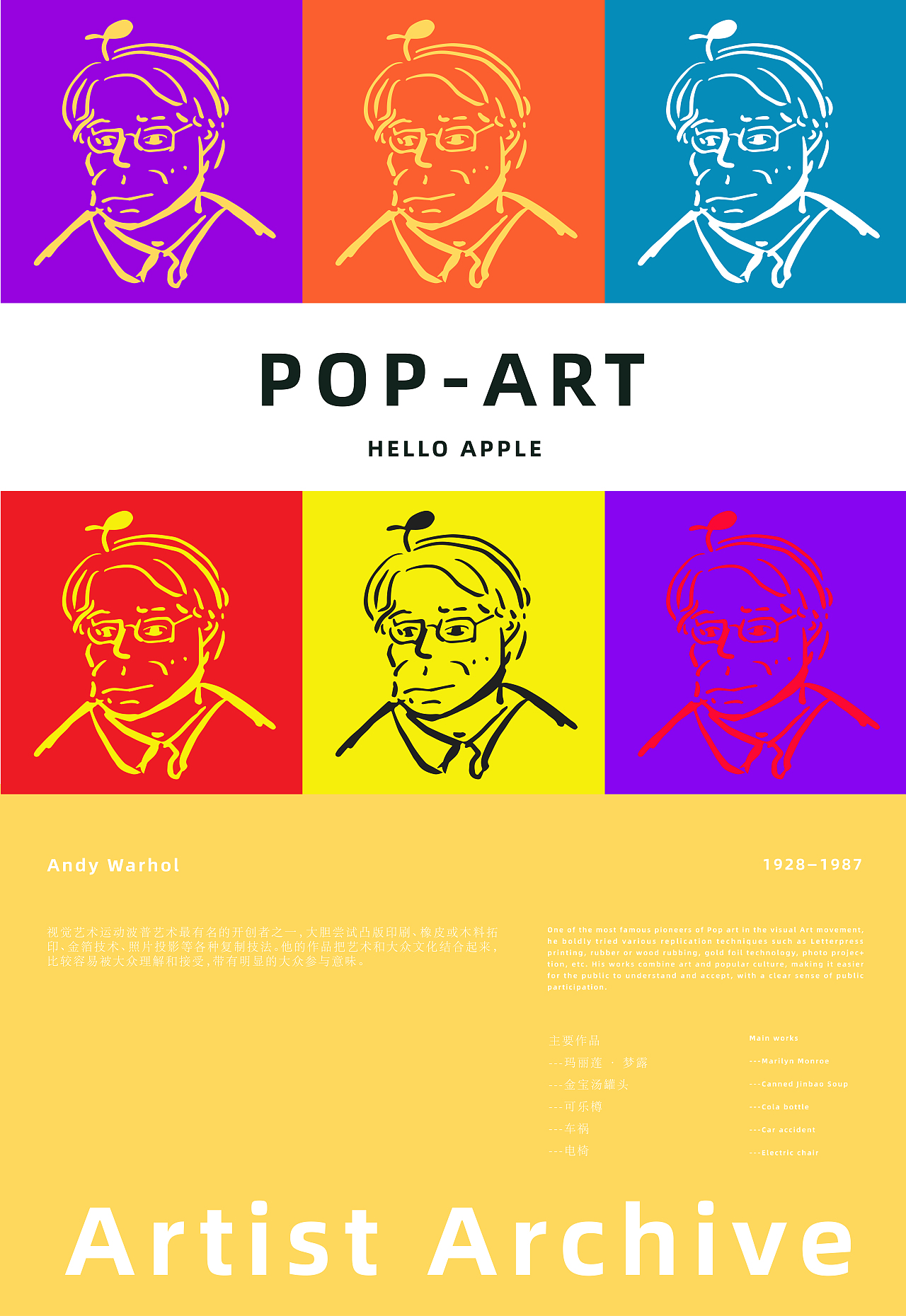 #世界名画100#《苹果艺术家》（图ZMzQzOTI2MzU2） - 艺术插画 - 站酷设计师三水治原创素材 - 站酷ZCOOL