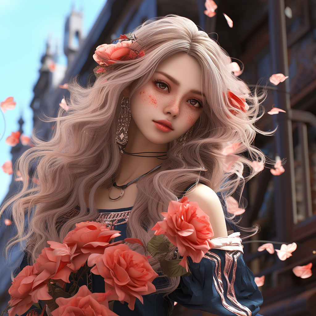 城市风写实动漫女孩壁纸