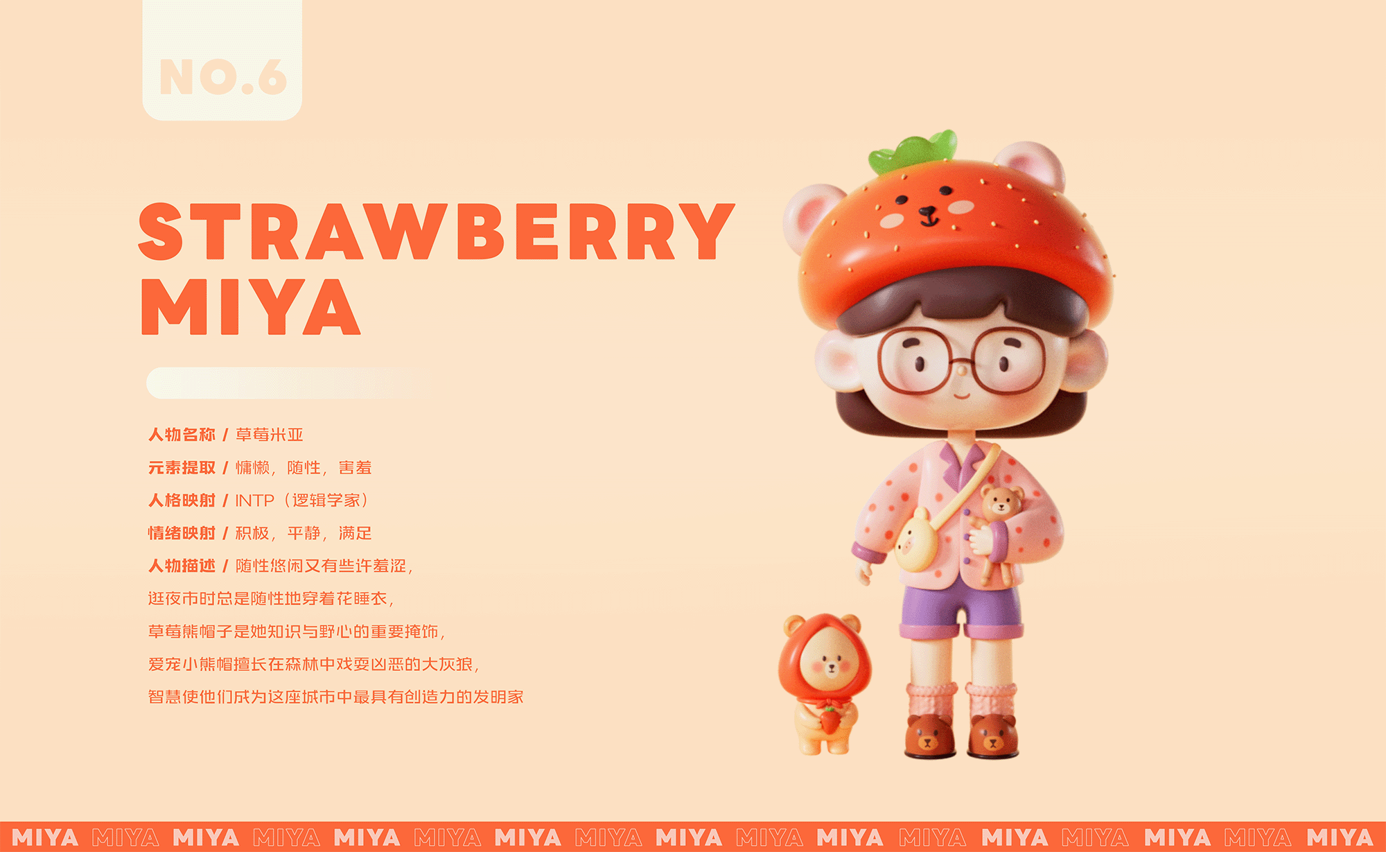 原创IP形象设计 - MIYA的美食研究计划