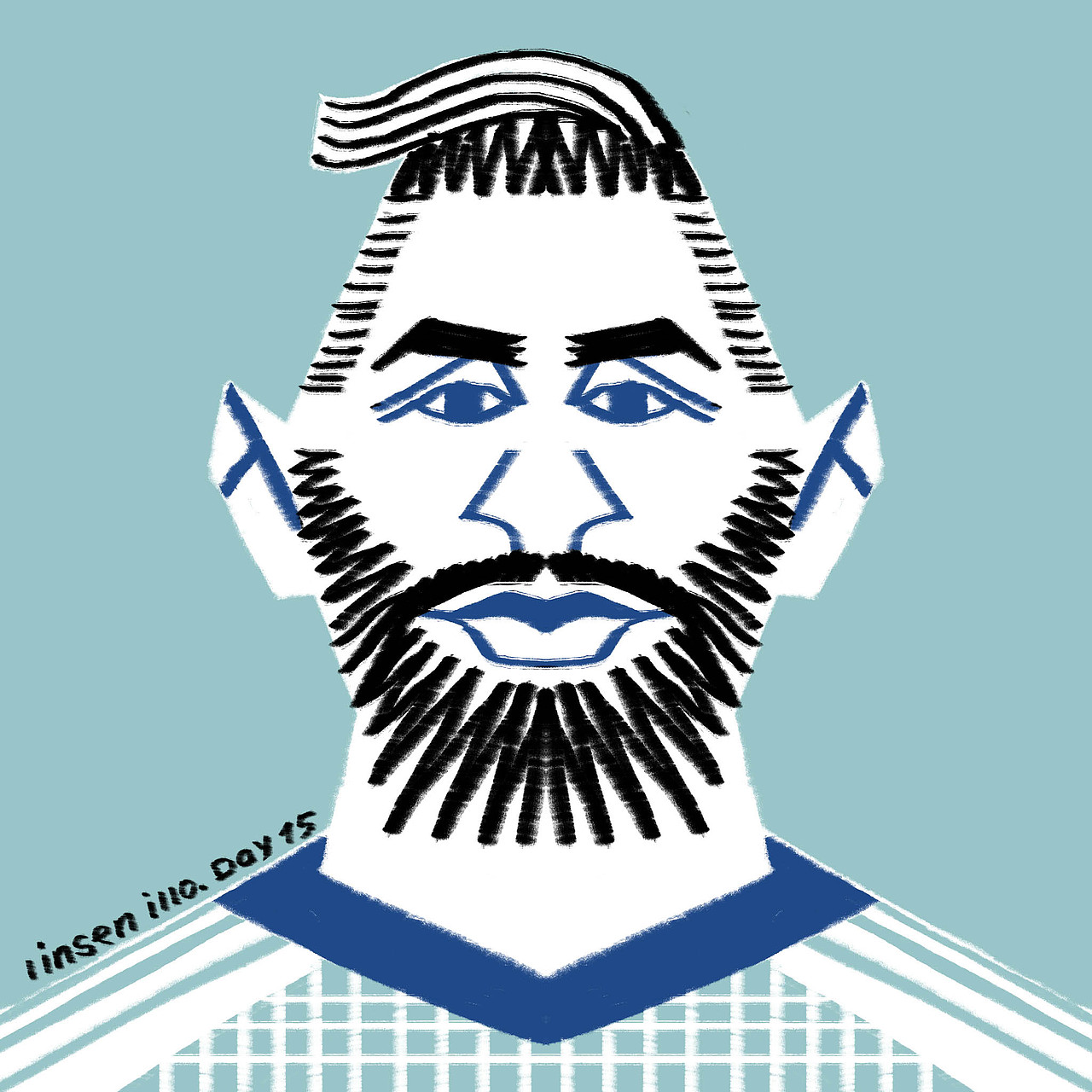 2024年1月肖像插画打卡记录（图ZMzYxNTk0MzQ0） - 商业插画 - 站酷设计师林森插画原创素材 - 站酷ZCOOL