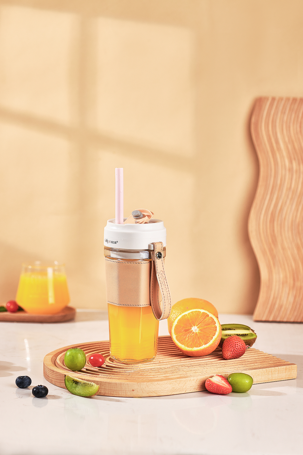 榨汁杯详情场景拍摄静物产品创意小家电榨汁机场景图