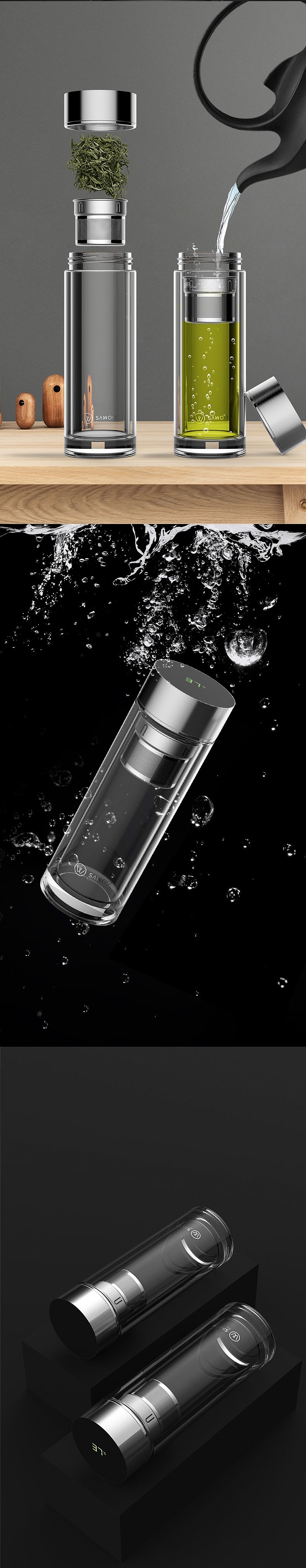 保温杯和咖啡杯渲染(2020年作品)