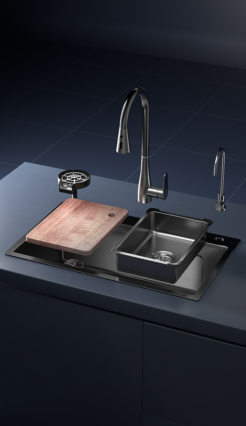 帅康水槽详情页设计（含全套渲染）