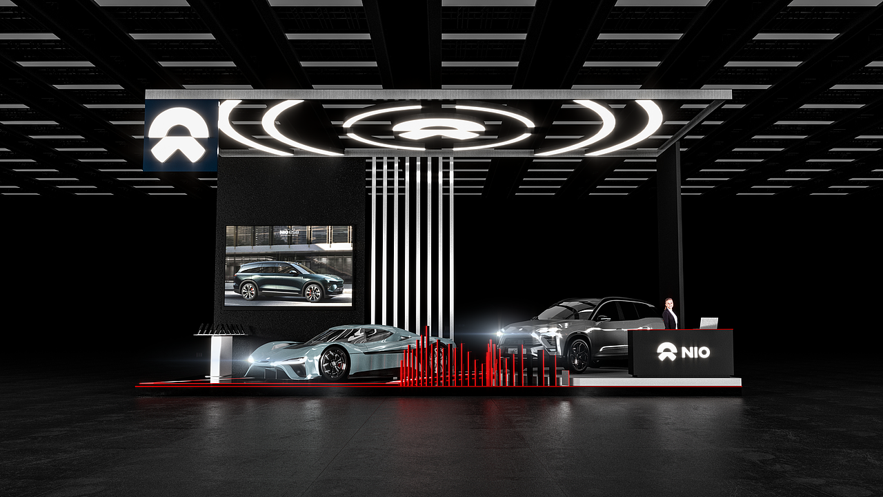 蔚来车展展台设计