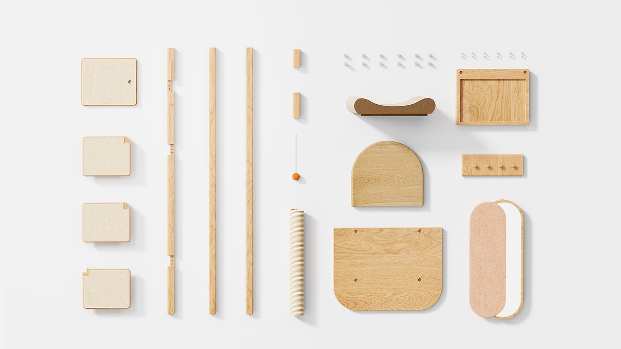 猫爬架︱人宠共用︱衣帽猫椅爬架