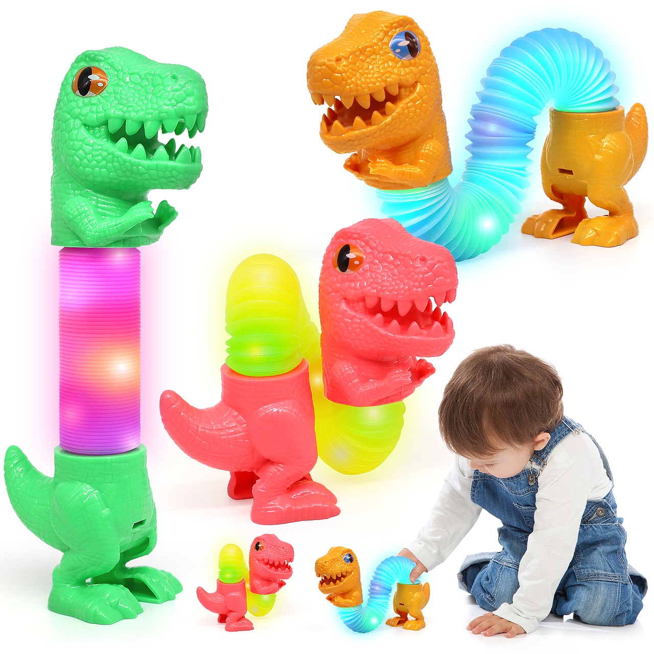 亚马逊玩具-伸缩恐龙