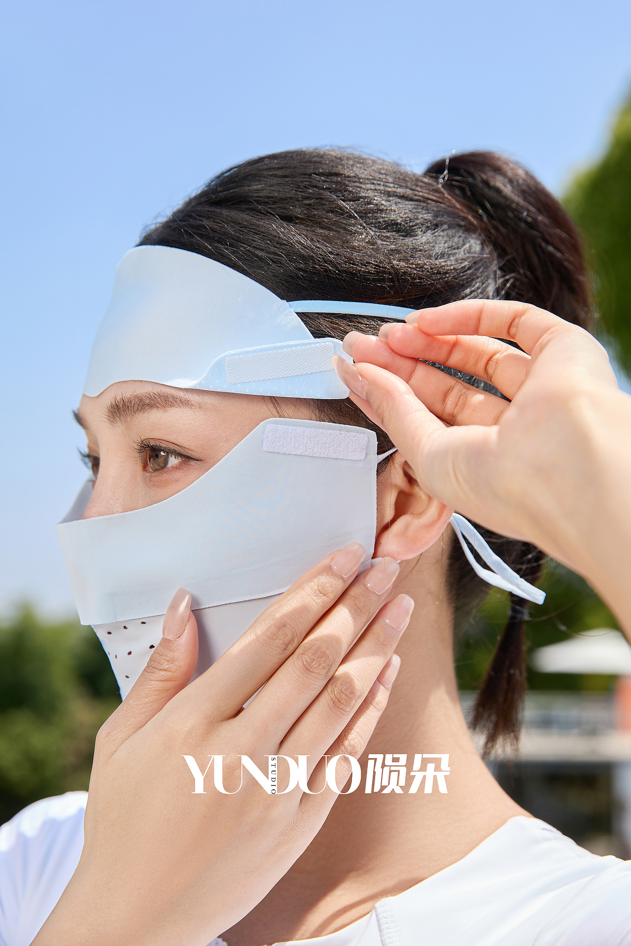 防嗮口罩 防晒冰袖 防晒衣 防晒帽 焦下风格防嗮（图ZMzU0NzkyMDc2） - 产品摄影 - 站酷设计师陨朵商拍刘大奇原创素材 - 站酷ZCOOL