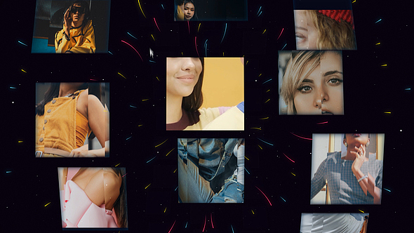 AE模板|创意翻转动态照片标志LOGO演绎开场