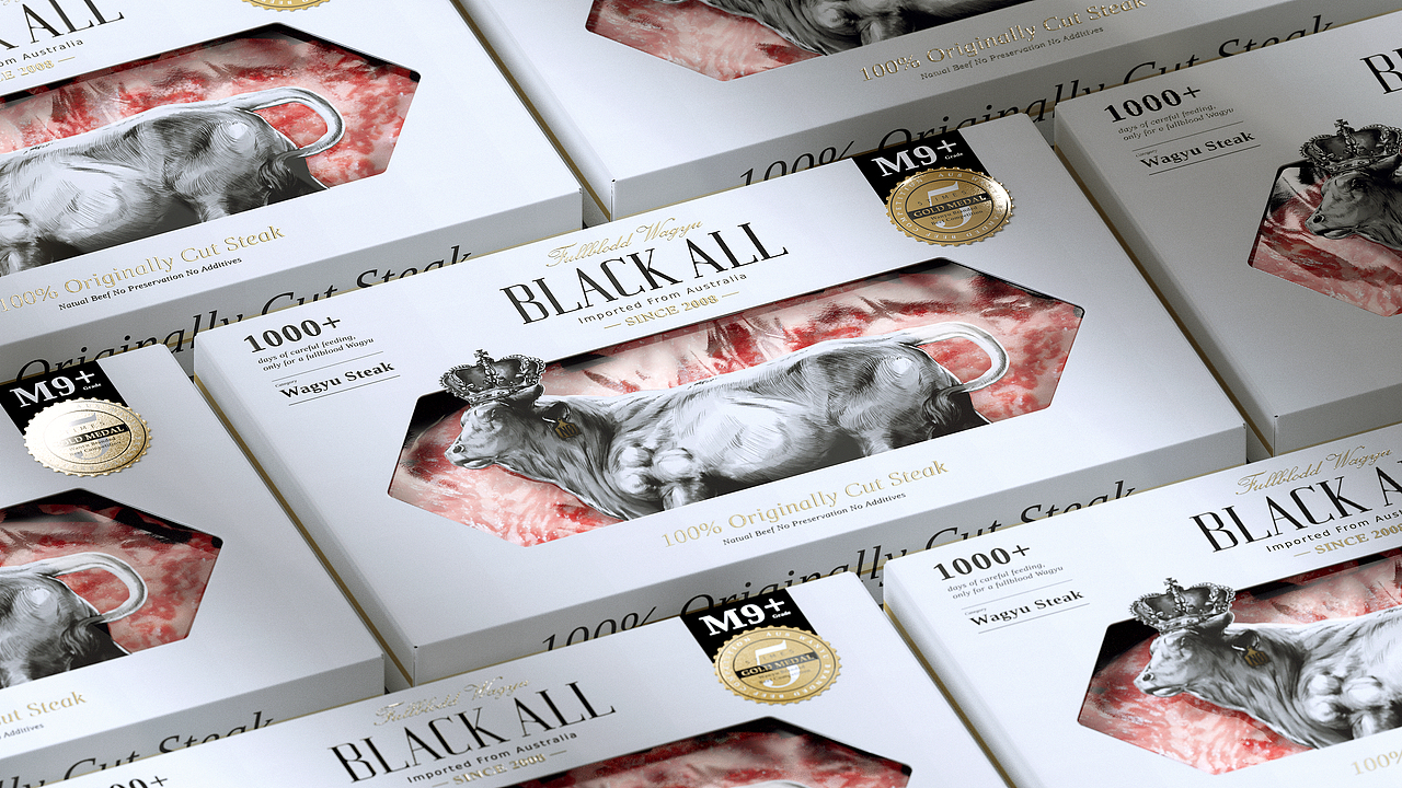 Black All|和牛品牌设计(图ZMzA2ODc5OTAw) - 包装 - 站酷设计师THEQ缔蔻品牌设计原创素材 - 站酷ZCOOL