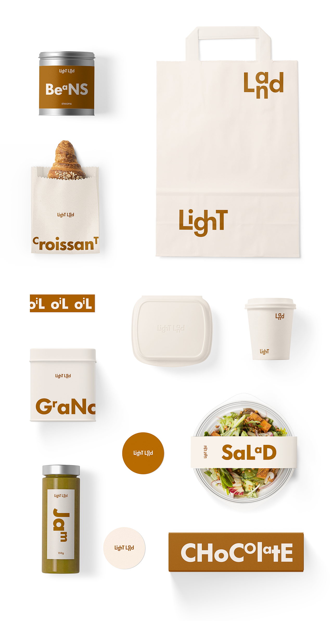 Light Land brand Identity 烘培/轻食/食品品牌