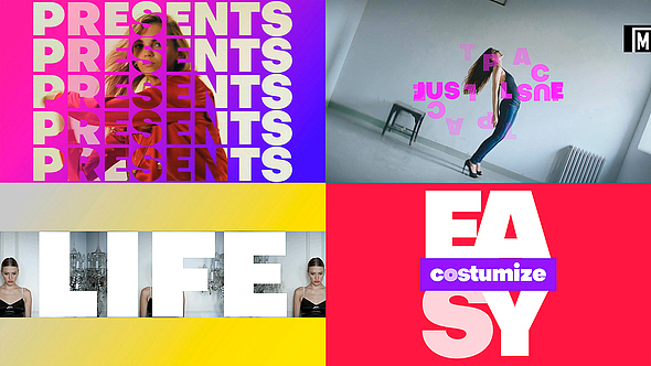 AE模板|竖屏高级快闪动态文字排版潮牌广告时尚服装