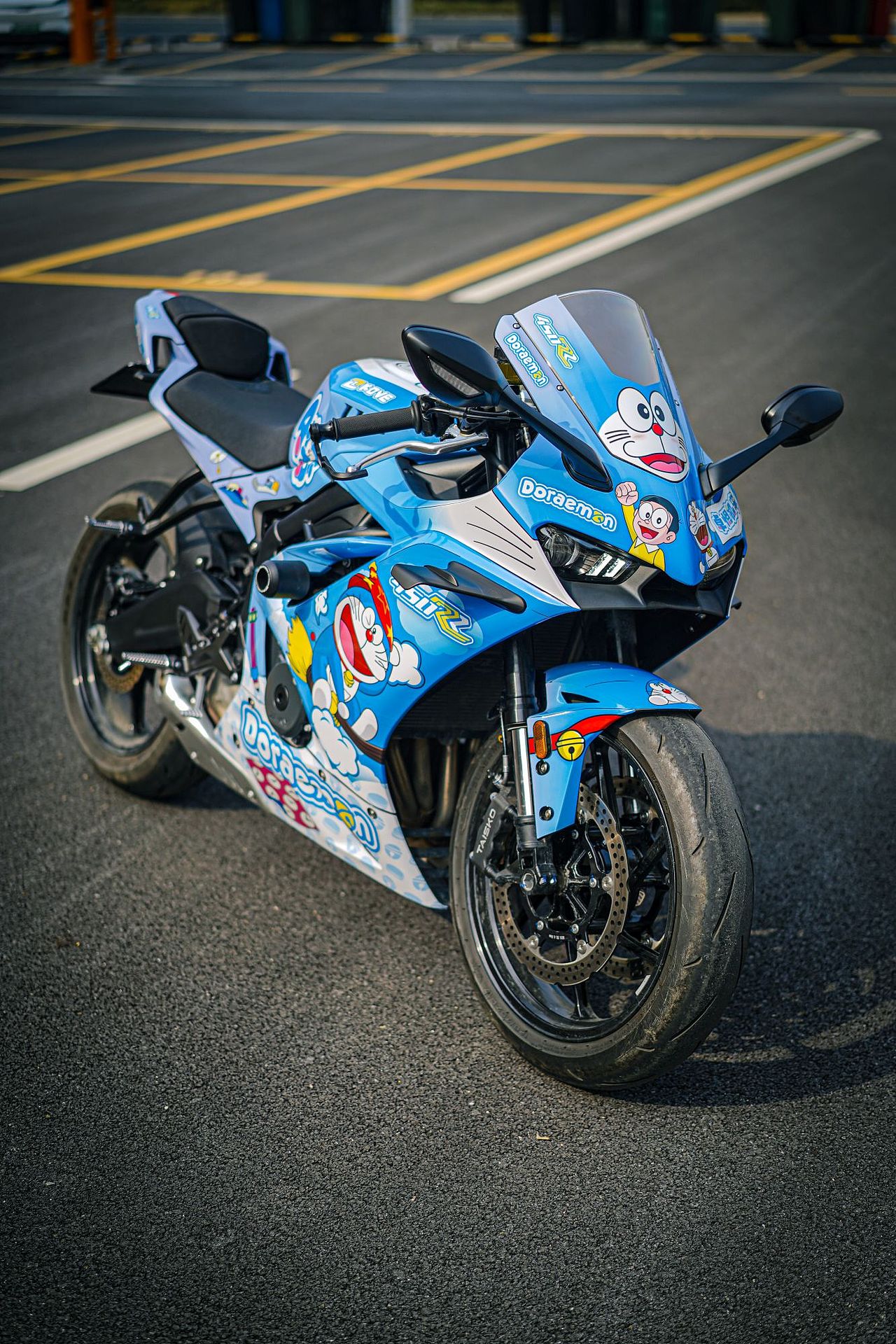 凯越机车450RR哆啦A梦定制涂装案例分享